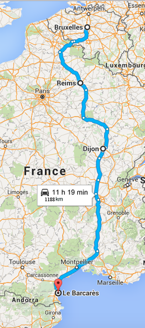 trajet en evitant Paris